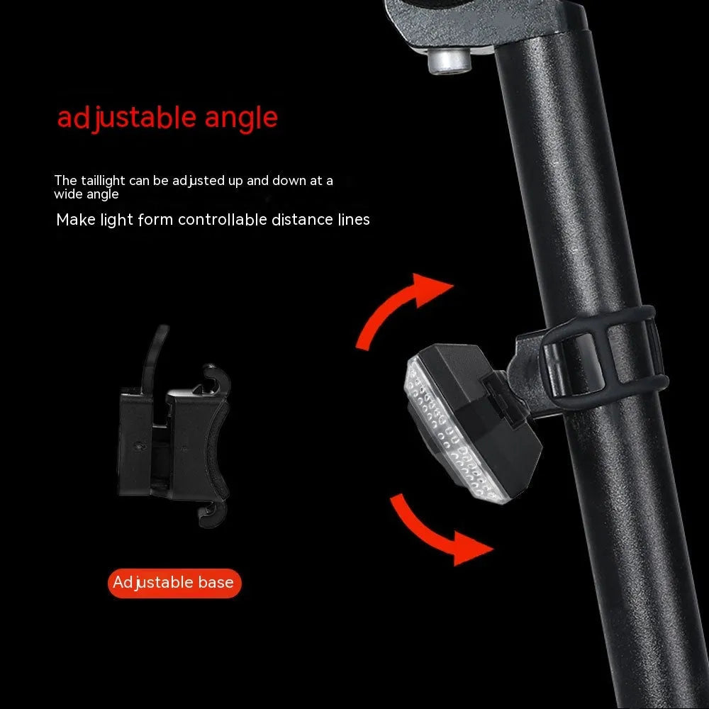 Black wireless remote control motorcycle turn signal taillight with USB charging port