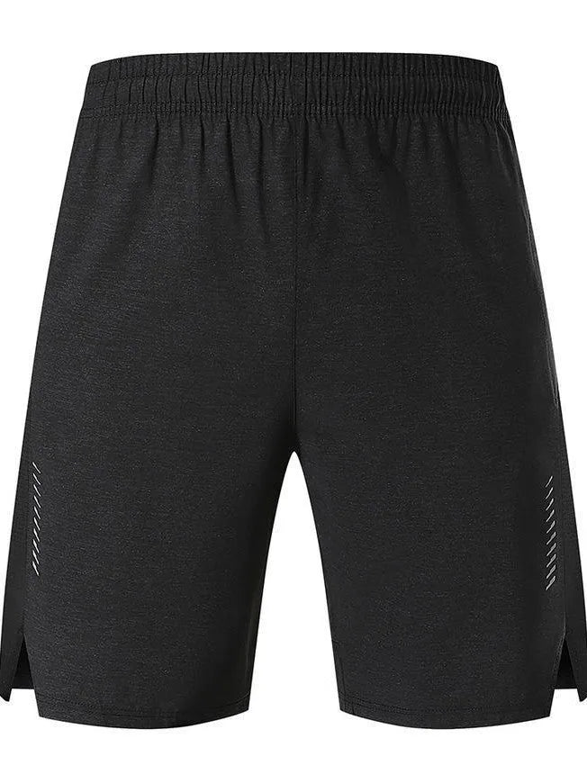 Men's five-point single layer spandex shorts in forest green colour