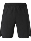 Men's five-point single layer spandex shorts in forest green colour