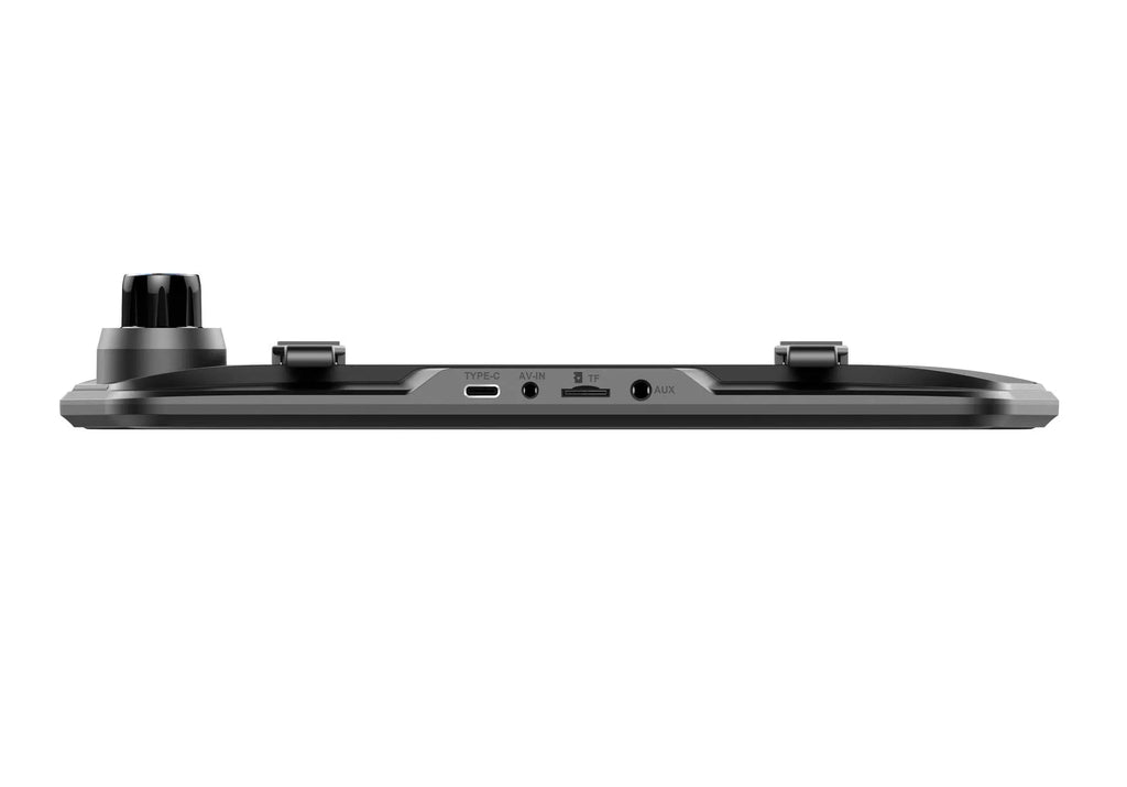 Dual-lens driving recorder with 9.66-inch touch screen mounted in vehicle