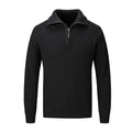Men's slim fit pullover sweater in solid colour for autumn and winter leisure wear