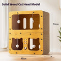 Double-layer cat scratching board and nest in one of six cute styles including big eyes or cat head designs