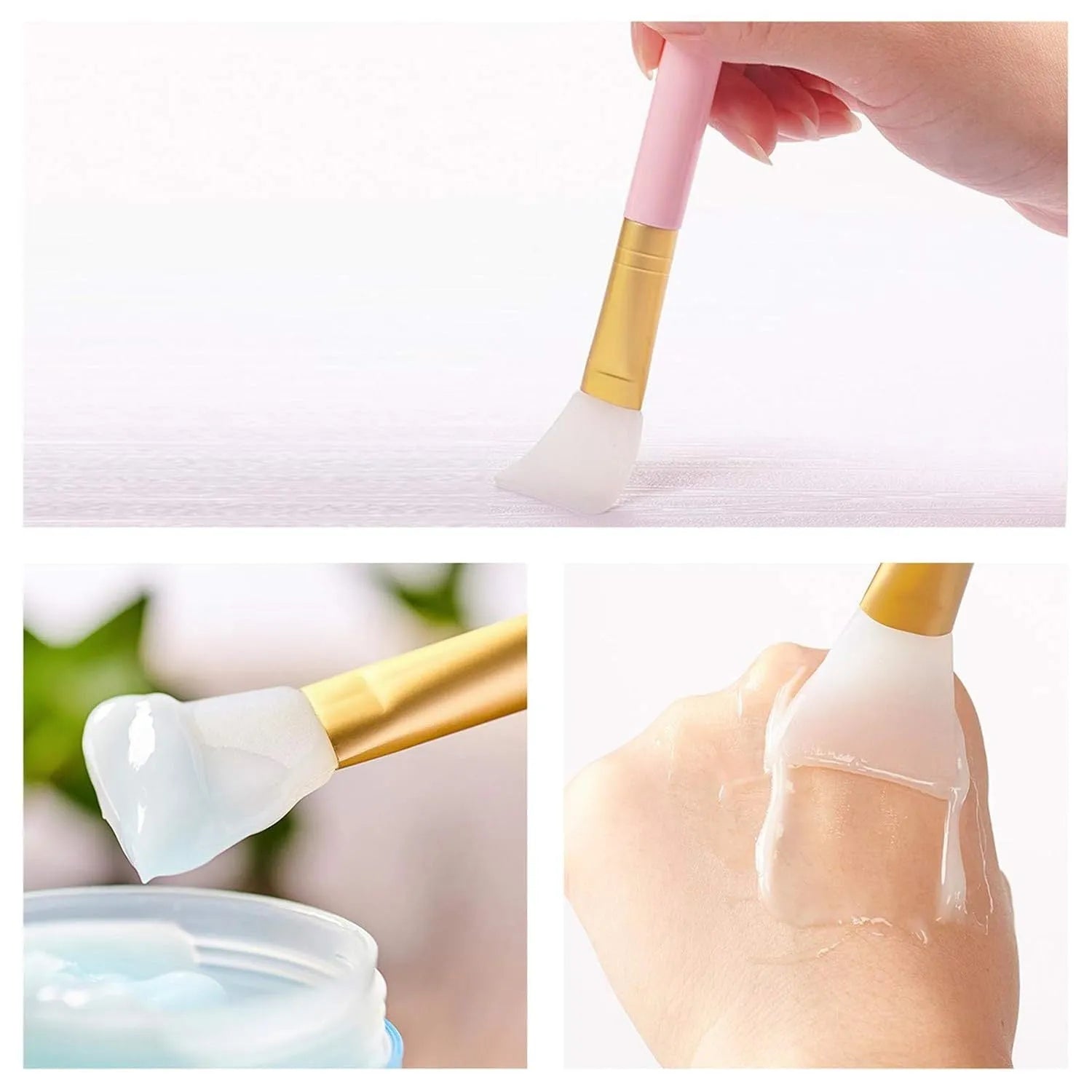 Reusable silicone face mask applicator spatula in assorted colours