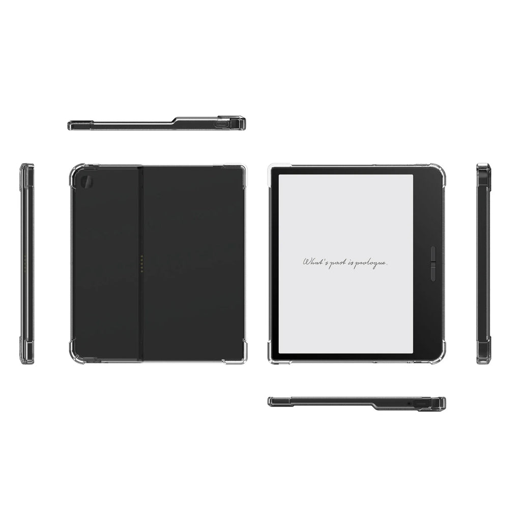 Transparent airbag phone case for 7-inch Xiaomi devices showing shockproof protection and clear TPU construction