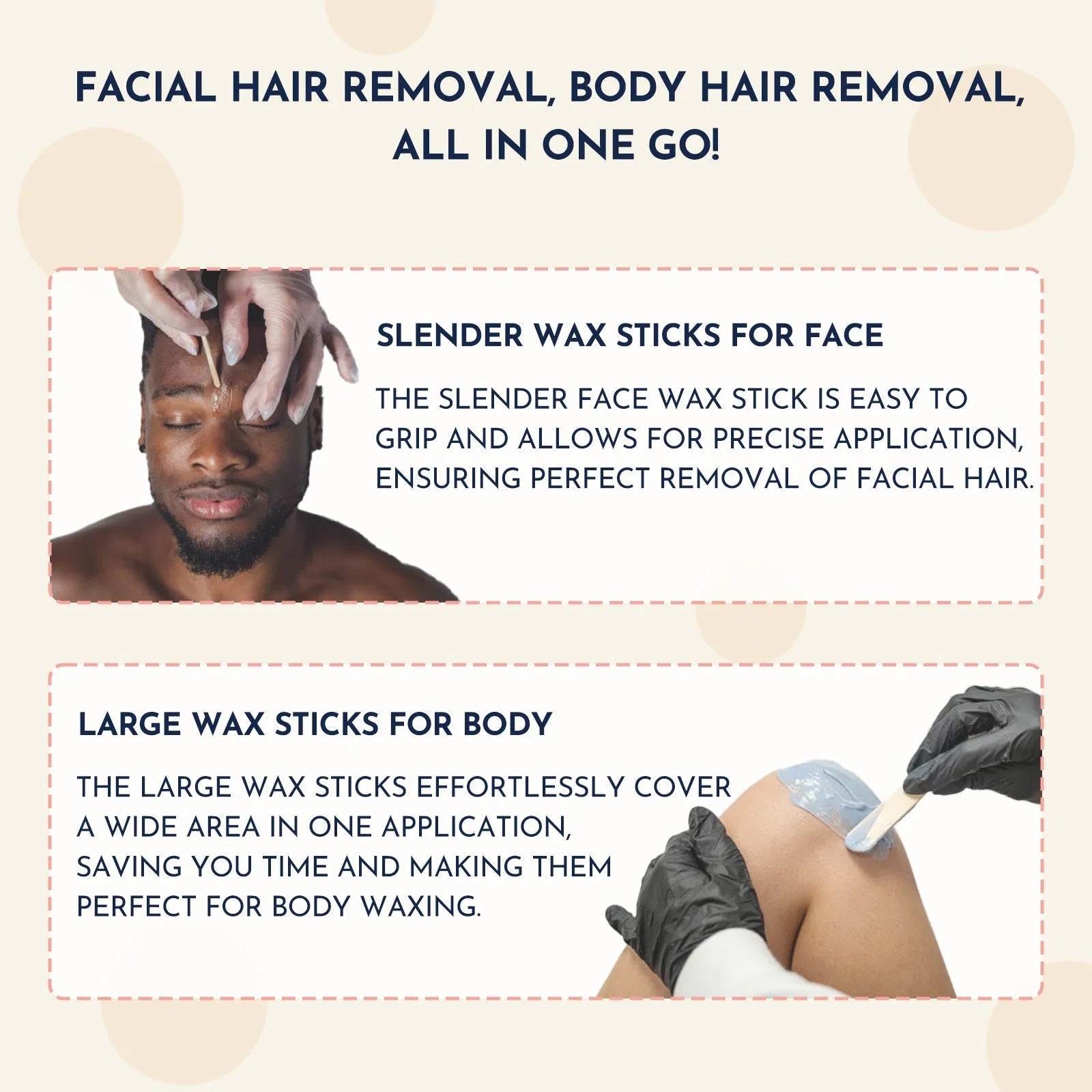 27 piece hair removal wax kit with four colour wax beads, heating machine, and application sticks