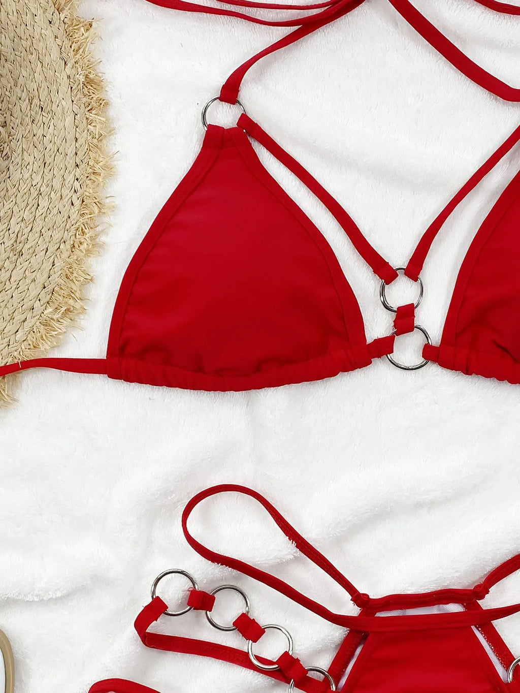 Women's separated bikini swimwear in multiple colours with nylon construction