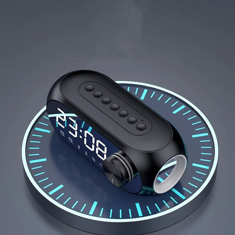 Extra Bass Portable Mini Clock Bluetooth Speaker in S8 Black, Blue, or White colour