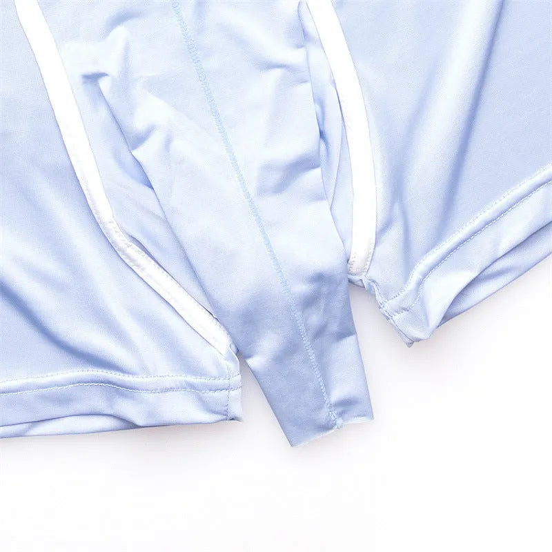 Men's Ice Silk boxer shorts in solid colours showing mid waist design