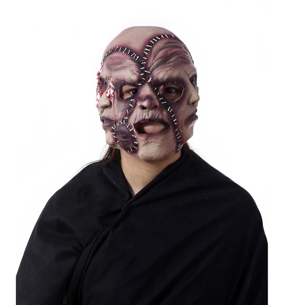 Three-sided grimace horror mask in natural latex for Halloween cosplay