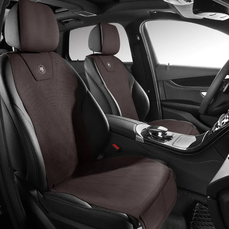 Ultra-thin fur car seat cushion with gradient hole positioning in six colour options