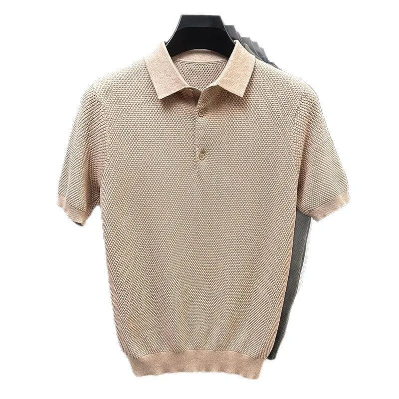 Men's loose fit pure cotton short sleeve pullover sweater in multiple colours