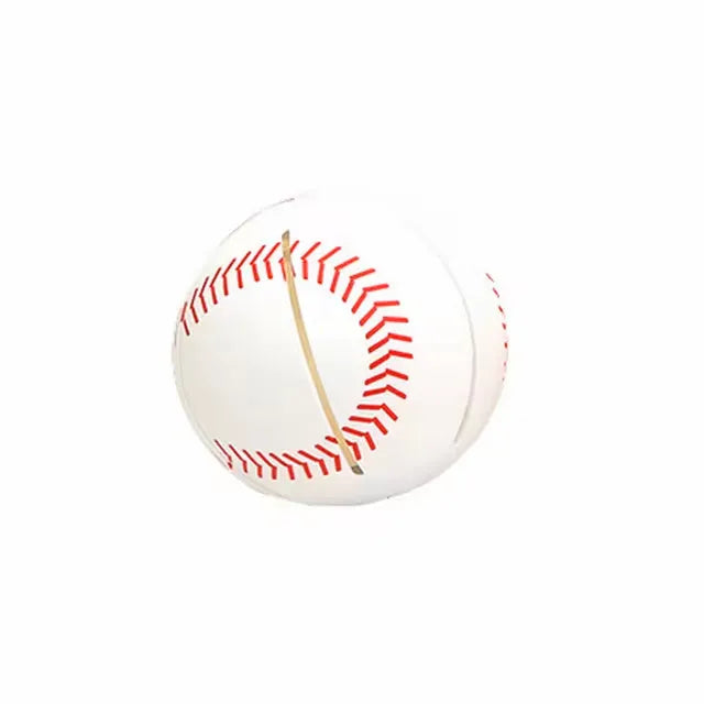 Convertible blue and white plastic dog toy shown as both a bouncy ball and a magic flying disc.