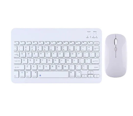 Bluetooth keyboard with rechargeable mouse in multiple colour options including white, green and pink
