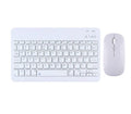 Bluetooth keyboard with rechargeable mouse in multiple colour options including white, green and pink