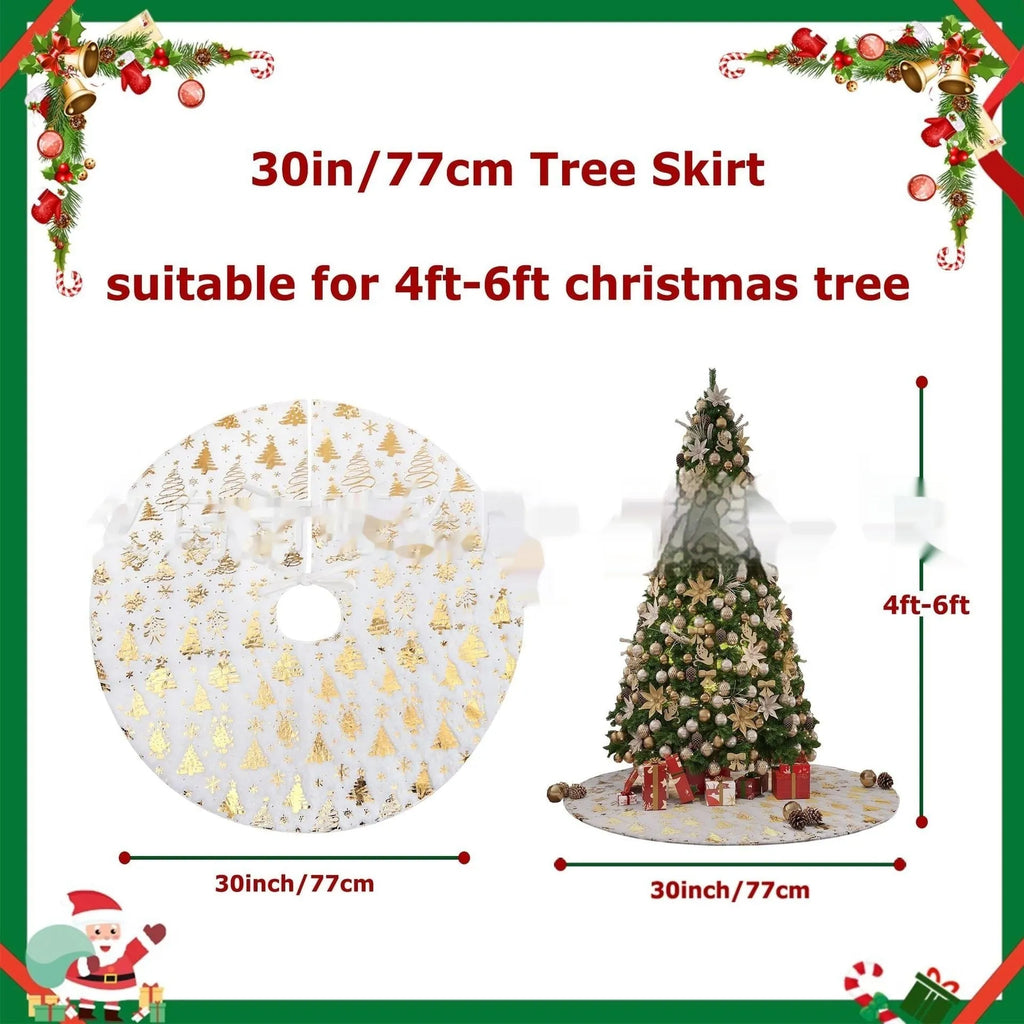 Gilding Snowflake Christmas Tree plush rug in snowflake star style on floor