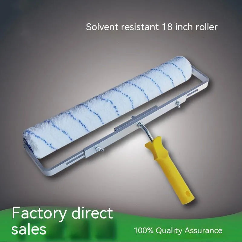 18-inch paint roller set with three brush head types and extendable handle for wall painting