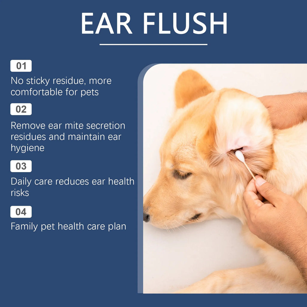 100ml bottle of cat and dog ear cleaner for gentle earwax removal