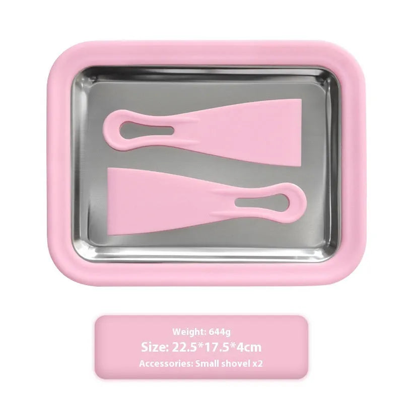 Handmade DIY fried yogurt machine in green, pink, white, or rose red colours measuring 22.5 by 17.5 cm