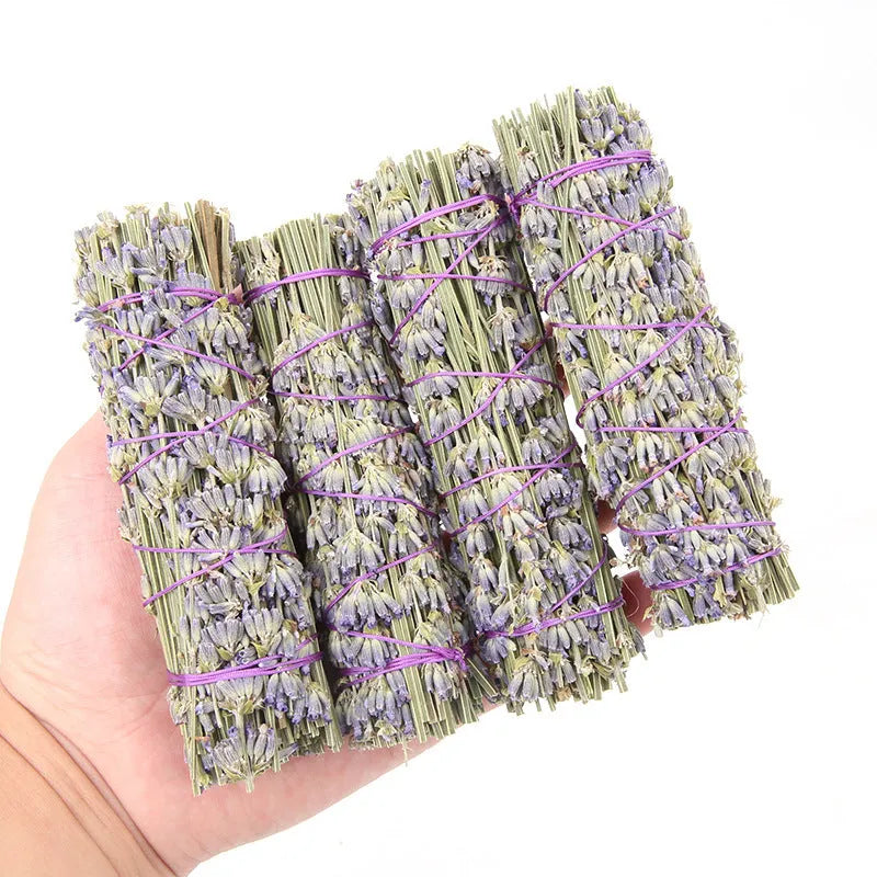 A single, approximately 4-inch-long dried flower aromatherapy stick with lavender fragrance on a plain background.