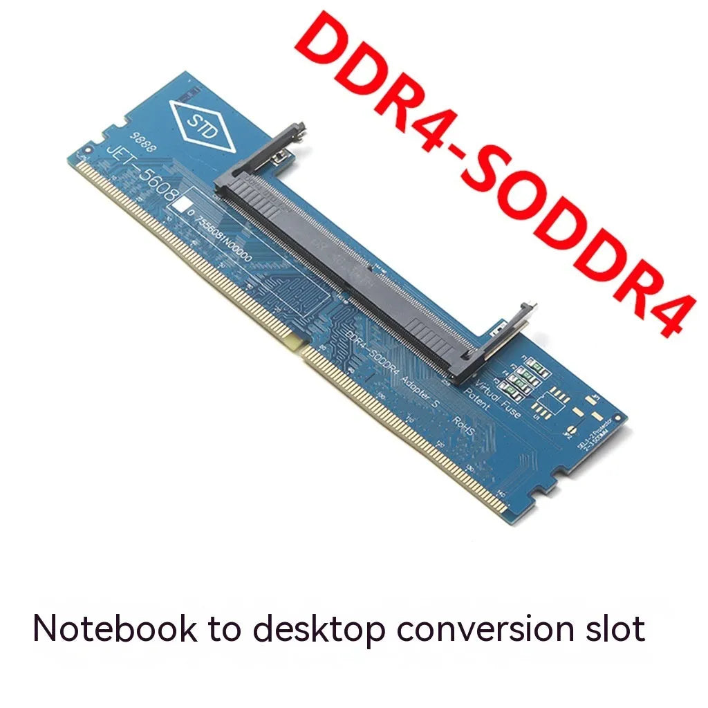 DDR4 laptop to desktop memory adapter card with anti-static bag and included memory stick