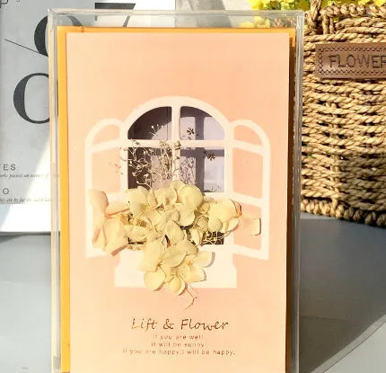 Handmade 3D butterfly-shaped birthday card with artificial flowers and hot foil stamping details.