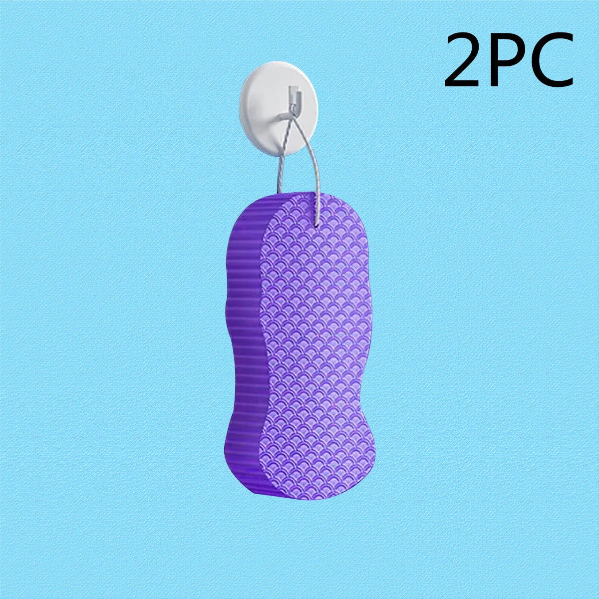 3D fish scale pattern bath sponge ball in super-soft sponge material for gentle body exfoliation