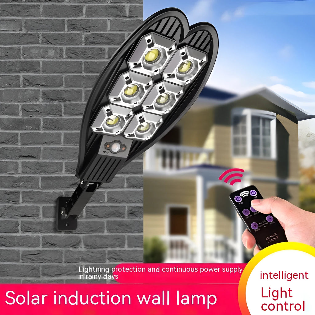 6-eye sword design solar garden lamp with remote control for outdoor lighting