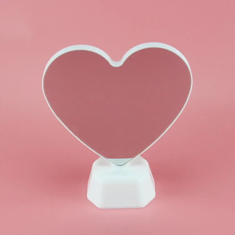 Double-sided LED love tunnel light with rose red illumination measuring 16x7x19cm