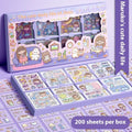 Children's reusable sticker book with five themed designs including cute characters and scenes