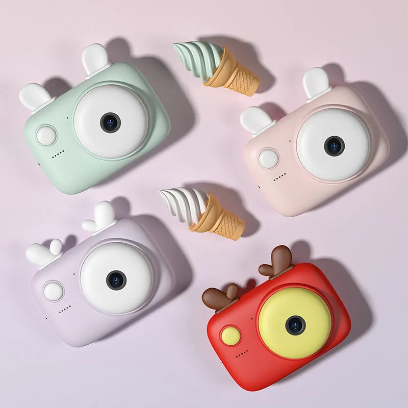 Kids digital camera in macaron design with 40MP dual cameras and 2.4-inch screen
