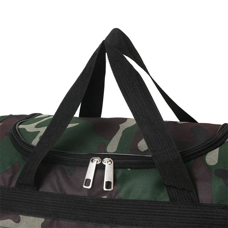 Camouflage colour large capacity waterproof luggage bag with polyester lining