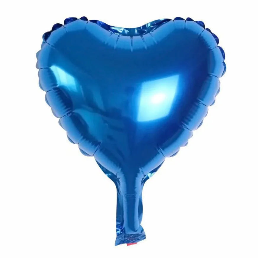 Aluminum foil peach heart shaped balloons in metallic colours for party decoration
