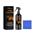 Wheel hub cleaner set with 100ml spray bottle and cleaning cloth for car rims