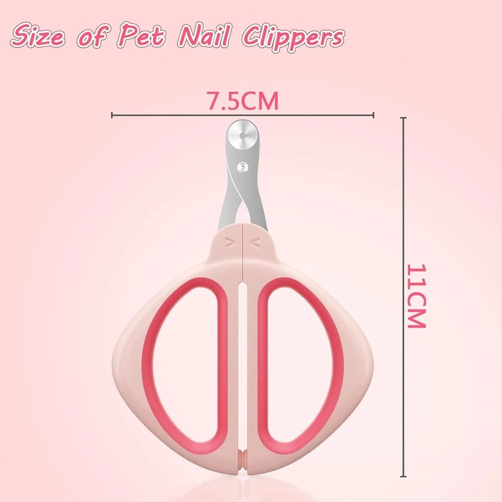 Blue cat nail clipper with a round positioning hole guide and non-slip handle.