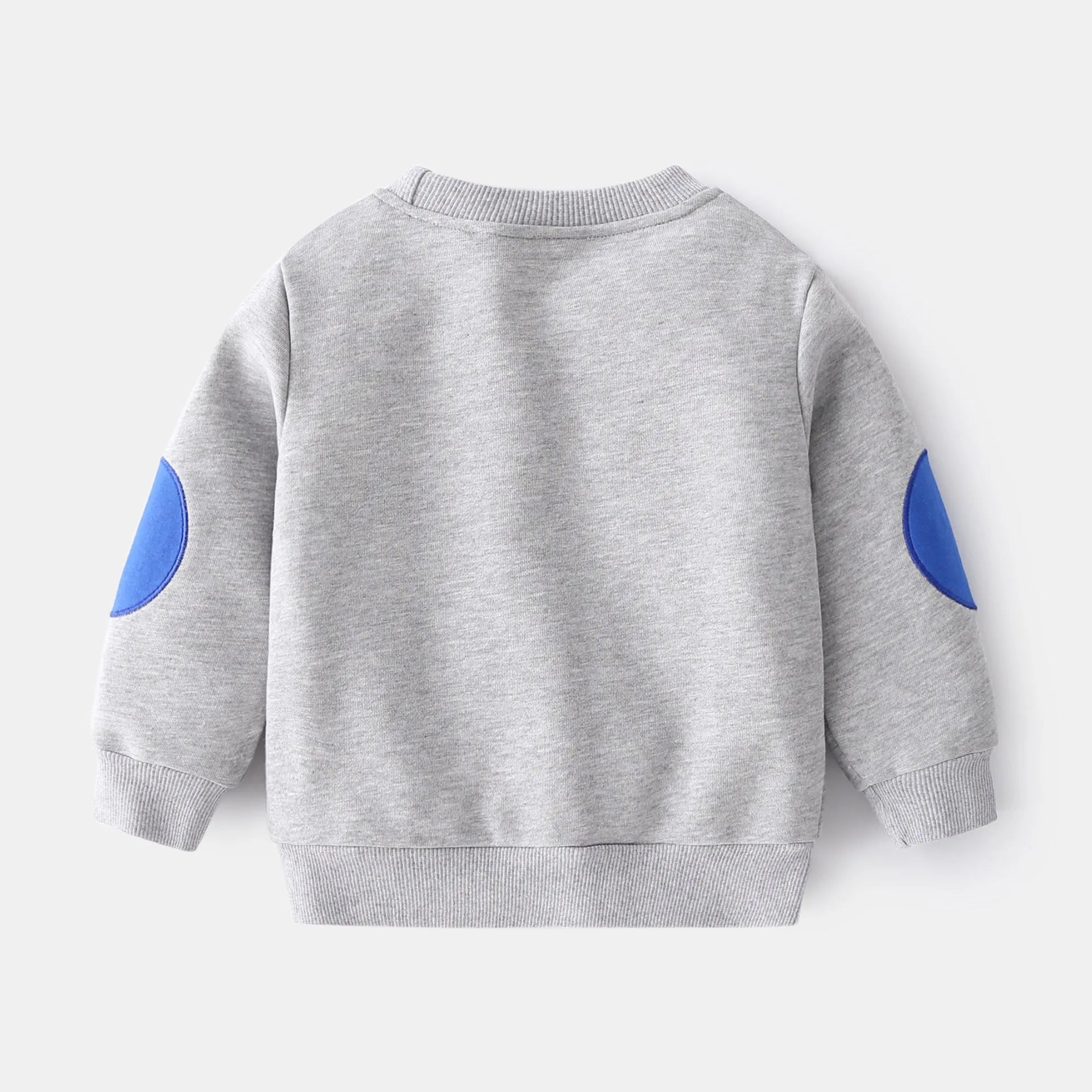Boys casual cotton sweatshirt with English letter print, round neck, long sleeves, in navy blue, size 110cm