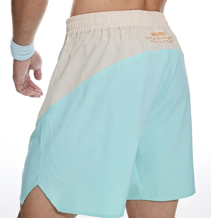 Men's loose-fitting hipp lifting shorts in dark rock ash colour with elastic lace-up waistband