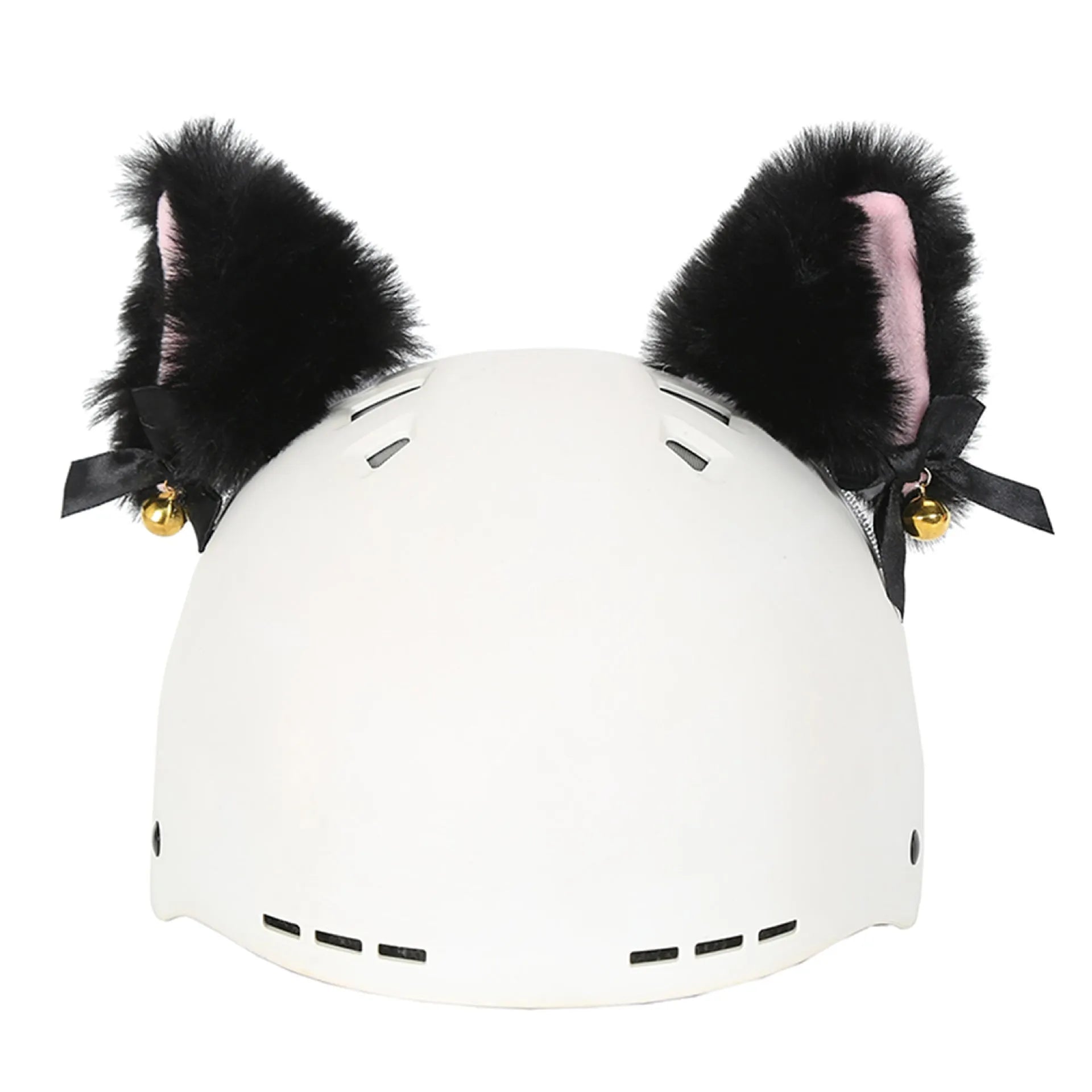 Soft plush cartoon character cover on an M-size bicycle helmet