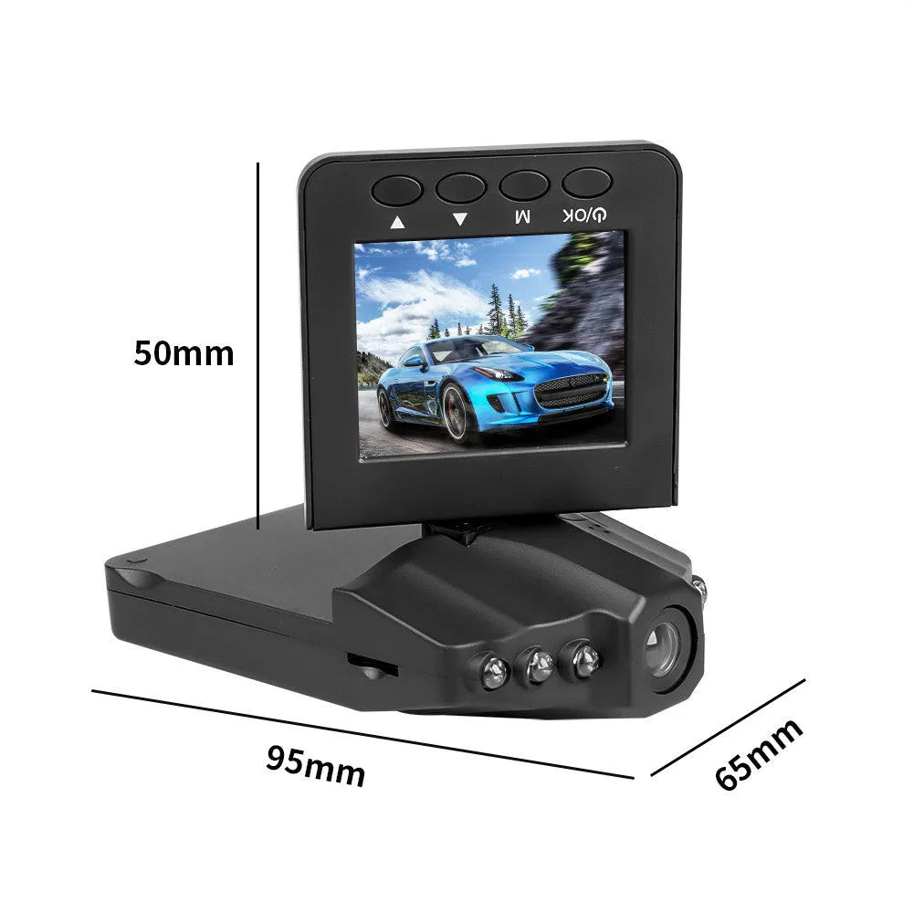 H198 HD six-light infrared night vision car dash cam recorder on a dashboard