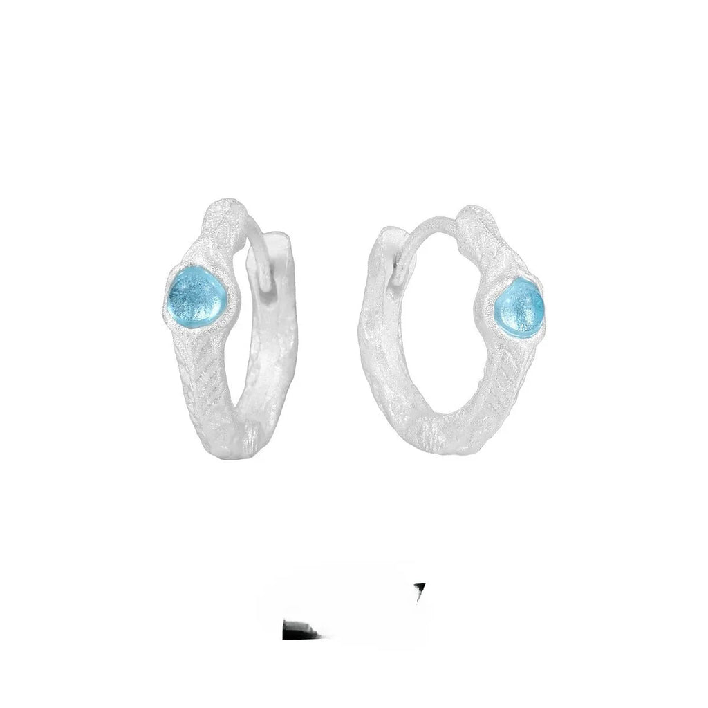 925 sterling silver geometric ear clips with burnt silver electroplated finish and round design elements
