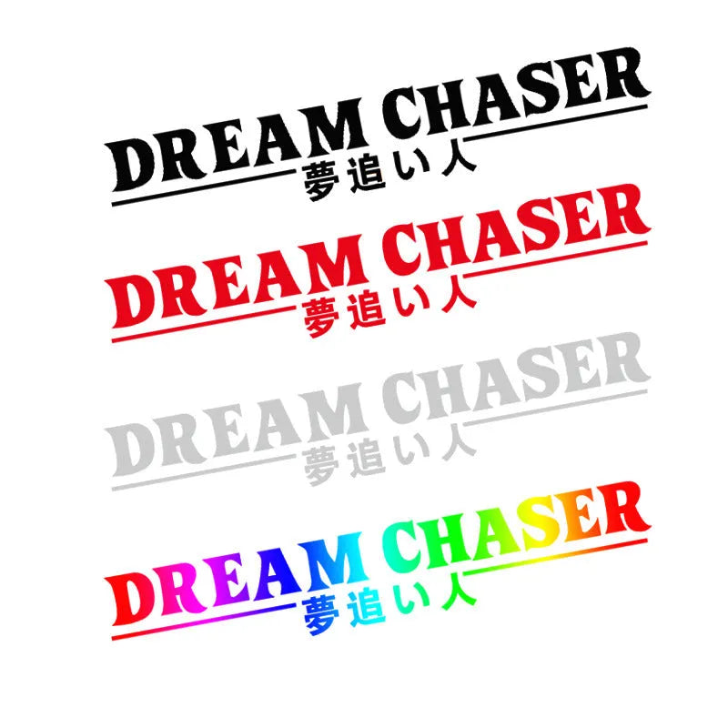 40cm by 7cm Chinese dream chaser car window sticker in multiple colour options
