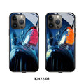 Technology-themed iPhone protective case with TPU and tempered glass construction