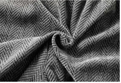 Straight-leg fleece-lined trousers in black, dark grey and light grey, showing elastic waistband.