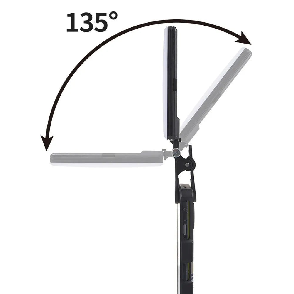 LED pocket fill light with clip attached to mobile phone for photography