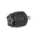 Five-in-one high-pressure water gun spray nozzle made from black engineering plastic