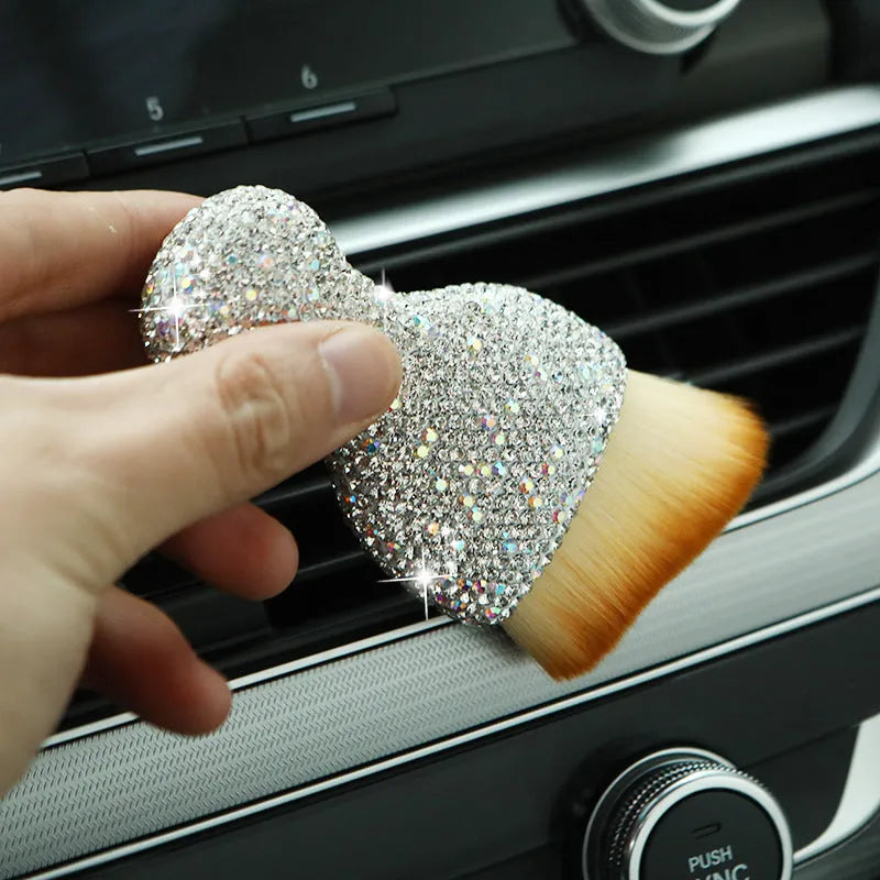 10cm long car interior soft brush for dust removal on dashboard and vents
