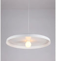 Aluminium alloy bar chandelier in black or white finish with 35cm, 50cm, or 60cm diameter options
