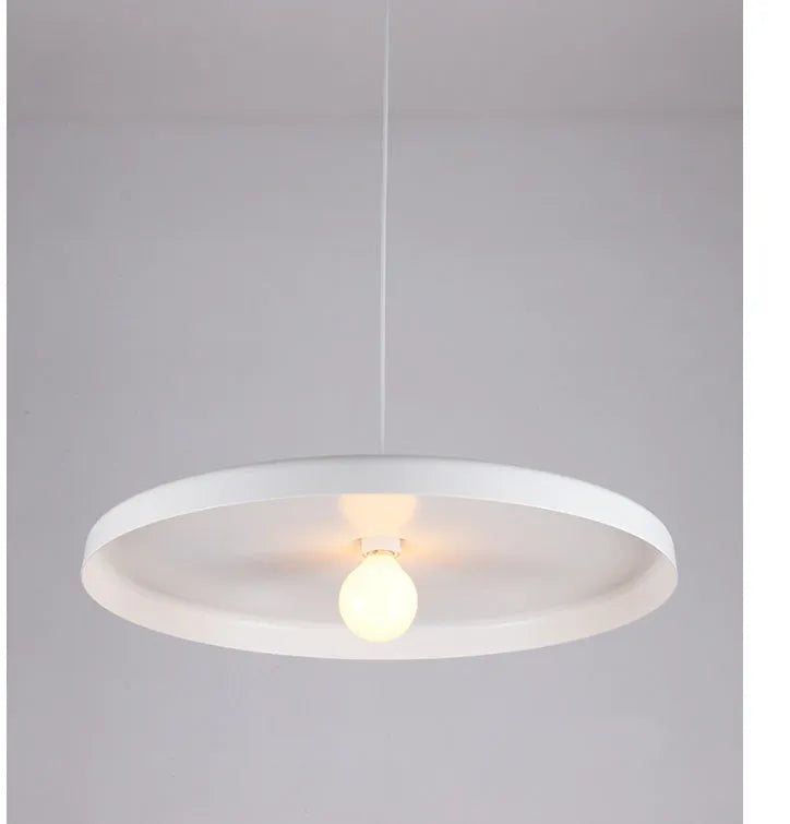Aluminium alloy bar chandelier in black or white finish with 35cm, 50cm, or 60cm diameter options