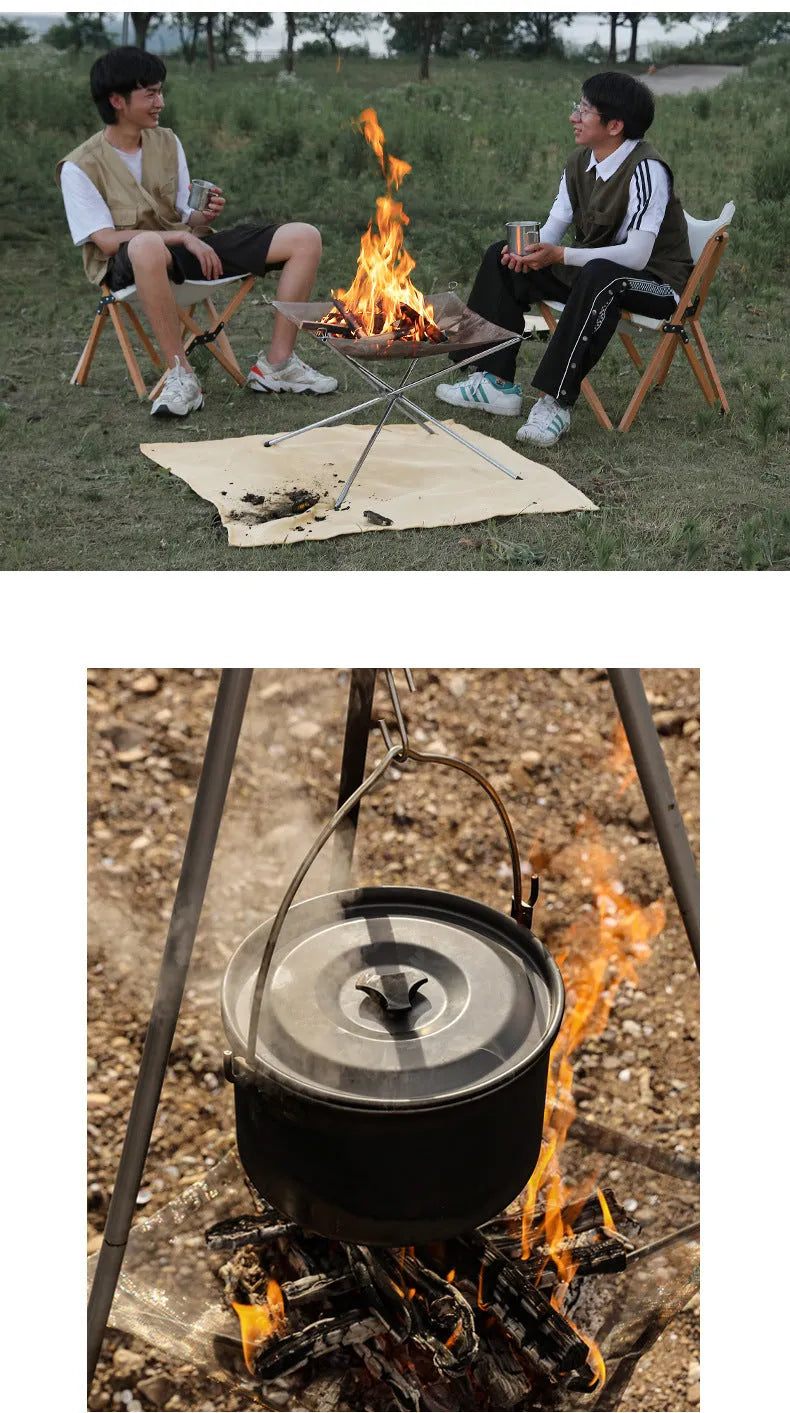 Silver stainless steel barbecue grill net shown in medium and large size options.