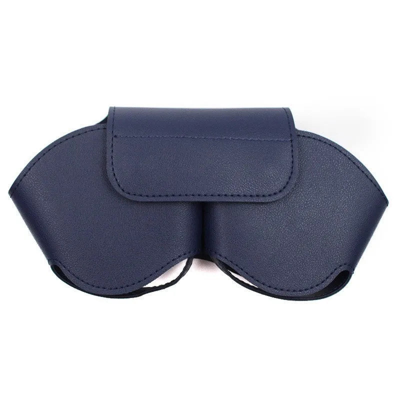 AirPods Max headset inside a black PU leather protective case with stitching