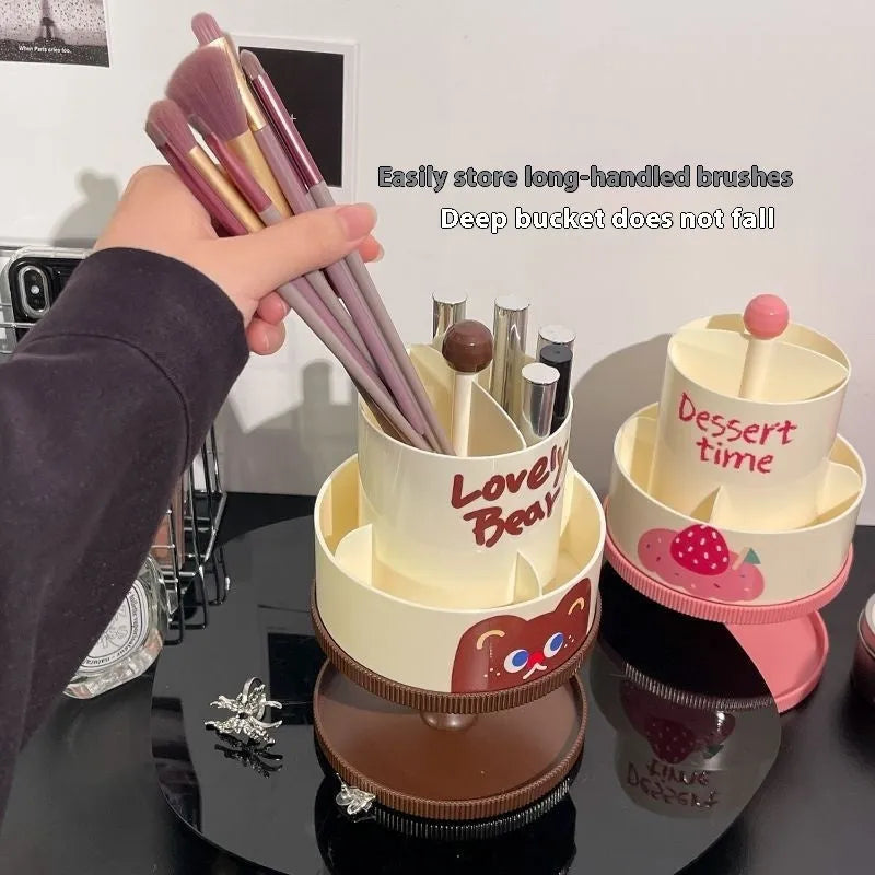 Rotating cosmetic brush storage barrel in Japanese style with 18-litre capacity